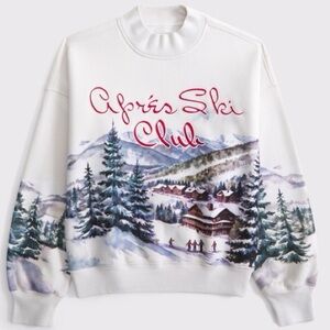 Abercrombie & Fitch Soft AF Apres Ski Scenic Sunday Crewneck Sweater, S 🎿 ⛷️